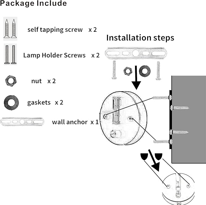 Wall Lamp Plug in with USB and 2 Pin Socket,Wall Mount Lights That Plug in Cord and Switch,Wall Mount Lights for Bedroom Reading Lamps,Nightstand(Bulbs Not Included)