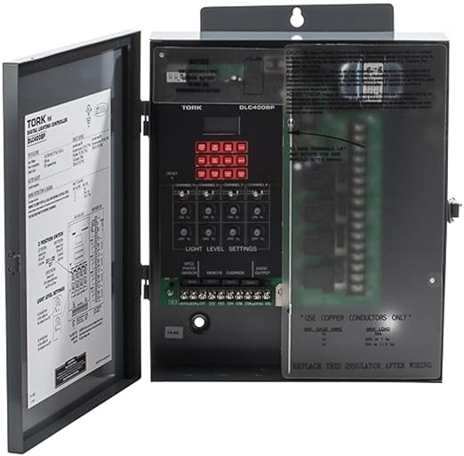 NSI DLC400BP 4-Zone Lighting Control Time Switch, 120/208-240/277 VAC-50/60 Hz Input Supply, SPDT Output Contact