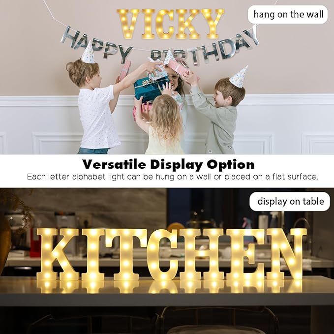Small Led Marquee Letters, Light Up Letters, 8.58 Inch Led Letter Lights, Battery Powered Lighted Sign for Table, Party, Birthday, Christmas Decor (Letter V)