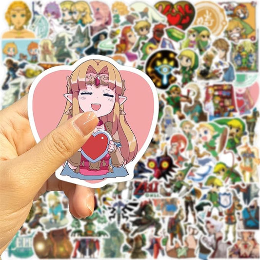 100pcs Cartoon Cool Game The Legend of Zelda Stickers Waterproof Deals Car Bicycle Suitcase Computer Water Bottle Mobile Phone Stickers (LZ)