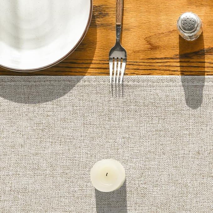 Artoid Mode Light Brown Table Runner, Seasonal Fall Washable Kitchen Dining Table Decoration for Home Party Decor 13x108 Inch