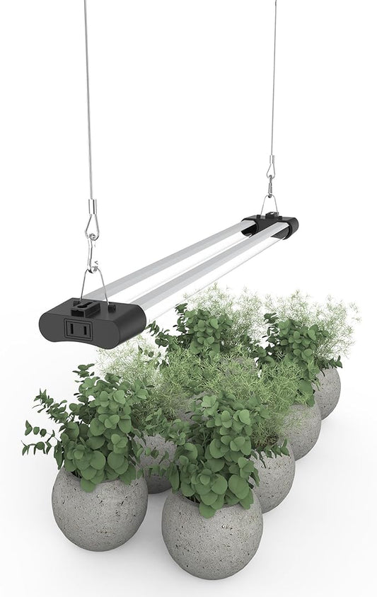 LED Grow Light Full Spectrum Light Linkable 5000K Daylight + 660nm Red Indoor Plant Lighting Fixture (2 FT)