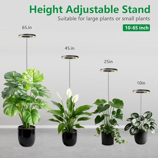 3 Packs LPMZMBL Full Spectrum Grow Light for Indoor Plants, 80 LEDs Each Plant Growing Lamp with 6/12/16H Timer,for Seedlings, Succulents, Shelves, Greenhouse (B3)