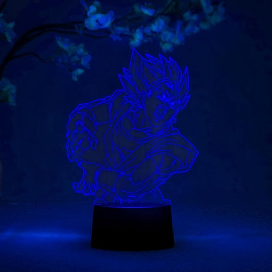 Otaku Lamps Super Saiyan God Super Saiyan Vegito Dragon Ball Super – Anime Lamp Figure Night Light, 16 Color RGB LED – Remote, 3D Anime Room Décor Gift for Otaku