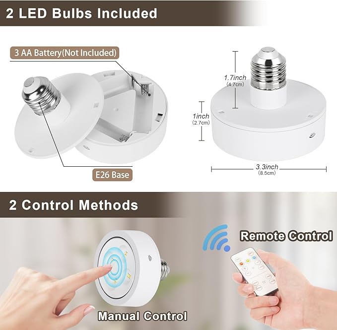 Battery Operated Wall Sconces Set of 2, Dimmable LED Wall Lights with Remote Control, Indoor Sconce Wall Lighting 3000K/4000K/6000K Adjustable Gold Wall Mounted Lamps for Bedroom Living Room Hallway