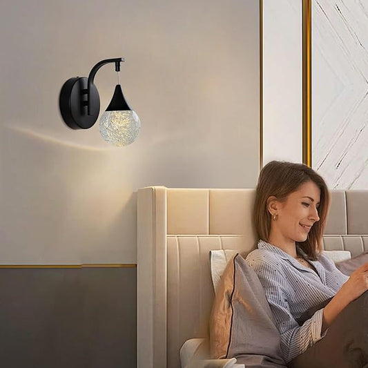 Modern Bubble Wall Light, 5W Led Wall Sconce Lamp for Bedroom Living Room Hallway, 3300k Warm White | Dimmable | Matte Black