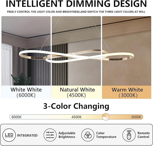 Modern LED Chandelier Dimmable Chandeliers for Foyer
