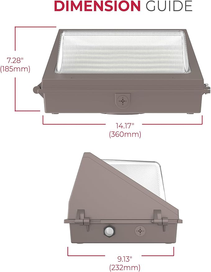 Lumark WP Outdoor LED Wall Light, 120-347V w/Selectable CCT and Lumens, Dimming, Dusk to Dawn - Medium