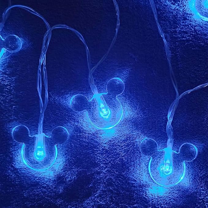 1.65m 10LEDs Decorative Cartoon Animal Mouse Night Mood Light Romantic Lamp for Home Indoor Bedroom Party Festival Décor (Blue)