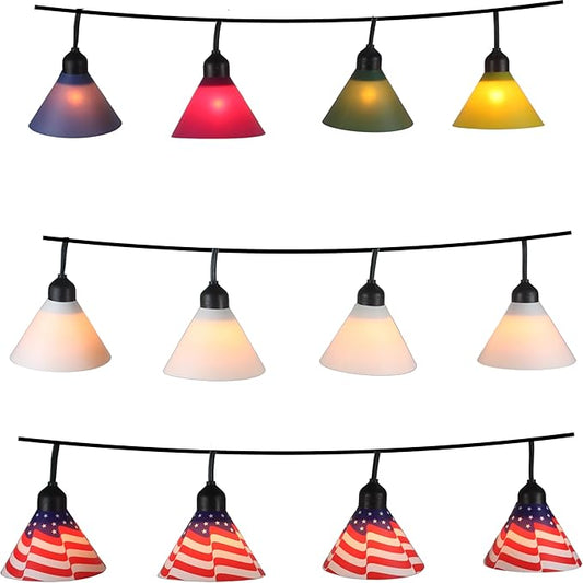 Multi Colored Light Covers for Outdoor Lights – 8 Pack LED Light Covers Decorative for String Lites – Outdoor Lite Bulb Cover Shades – Patio, Garden, Backyard Party Lighting