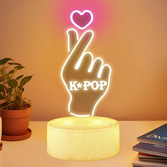 K-pop Decorative Night Light, Kpop Merchandise Gift Girl Idol Theme Singing Creative LED Night Light for K-pop Fans, Perfect K-Drama Gift for Bedroom, Game Room Decor