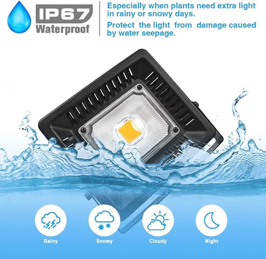 150W Waterproof Plant Light, Outdoor Grow Light,Sunlike,Full Spectrum LED Grow Lamp,Without Noise,Ultra Thin,Heat Dissipation,for Seedling Growing Blooming Fruiting