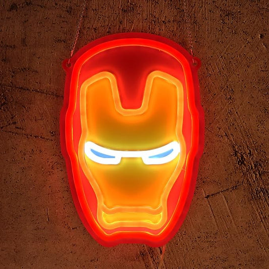 Gaming Neon Signs Iron-Man Neon Sign Anime Gamer LED Lights for Man Cave Wall Decor Bedroom Mar-vel Fans Gamer Teen Boys Party Gifts