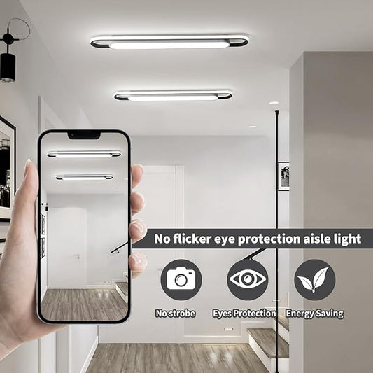 4Ft Modern Hallway Ceiling Lights, 6500K Acrylic Linear Ceiling Lamp,65W Metal LED Ceiling Light Fixture,Kitchen Dining Living Room Laundry, Garage Cloakroom Lighting (48Inch)