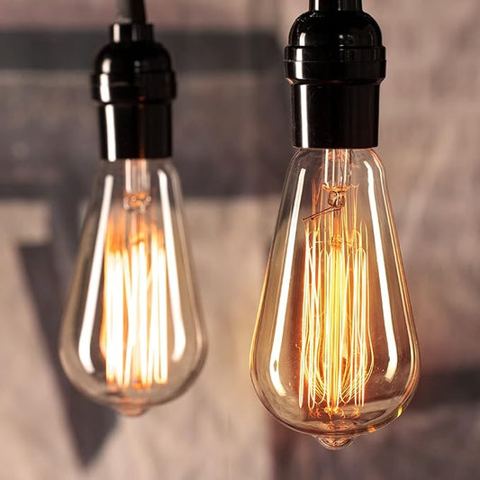 Minetom LED Edison Light Bulbs,Equivalent 60W Incandescent Light Bulbs,E26 Base,Warm White,6Pcs