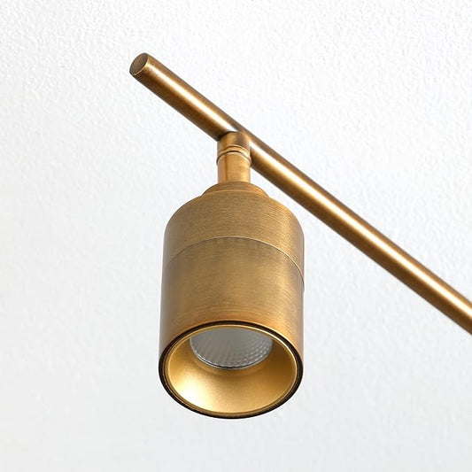 Shura Brushed Brass 4-Light Track Light with Adjustable Heads, Integrated LED Bulbs, 3 ft. Track Lighting Kit Ceiling Light, 3000k, 2240 Lumens