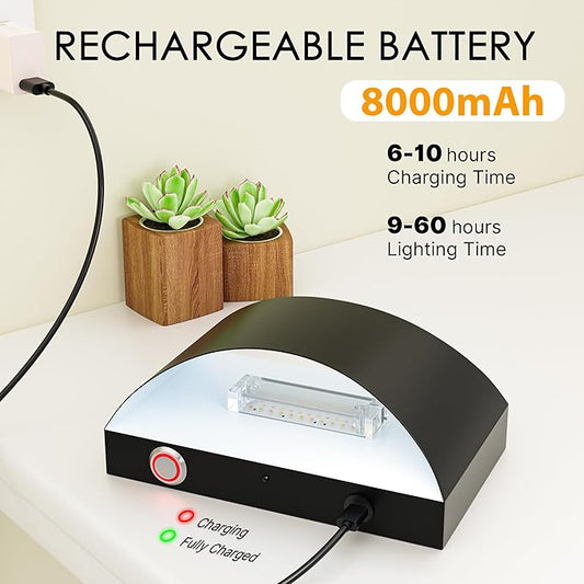FOLKSMATE Battery Operated Wall Sconces Set of 2, 8000mAh Rechargeable Remote & Touch Control Wall Lamps, 3 Color Temperatures, Timer Dimmable Light for Bedroom, Living Room, Hallway
