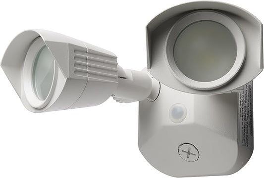 Nuvo 65/210 LED Dual-Head Security Light, 3000K, White