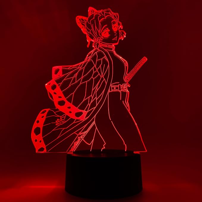 Otaku Lamps Demon Slayer - Shinobu LED Anime Night Light, 16 Color RGB LED – Gift for Otaku