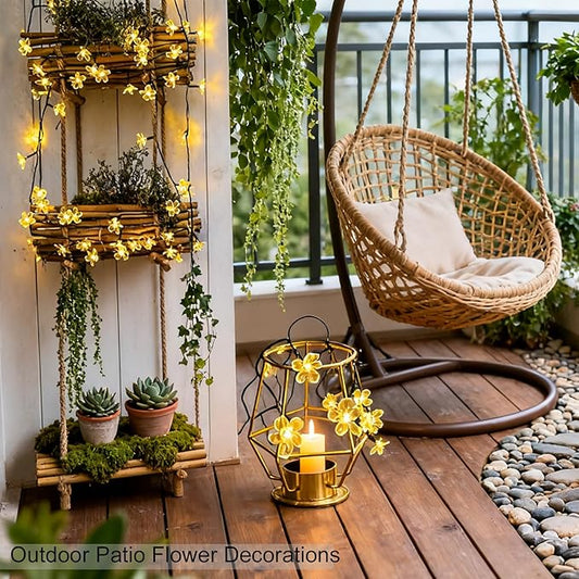 Decorative Flower String Lights Indoor Outdoor Bedroom Decorations, 33ft 100 LED USB Plug-in Black Wire Fairy Cute Cherry Blossom Lights for Patio, Garden, Christmas, Birthday Party (Warm White)