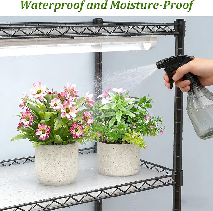 Plant Stand with Grow Light, 6-Tier DIY Plant Shelf with Grow Lights for Seedlings, Greenhouse, Indoor, 8 Pack 5000K 192W LED Full Spectrum Growing Lamp with Rack, Wheel, 29"x13.5"x73.5"