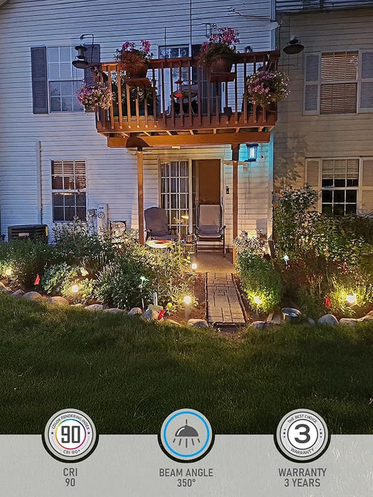 LEONLITE Low Voltage Landscape Pathway Lights 3W Landscape Lighting 12-24V LED Bollard Path Lights Wired CRI90+ Aluminum Pathway Lighting for Walkway Yard Garden, ETL, 3000K Warm White, Pack of 6