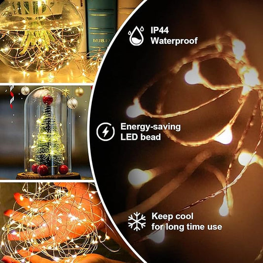 Fairy Lights Plug in,660FT 2000LEDs Waterproof Led String Lights,8 Modes Remote Twinkle Light for Outdoor Indoor Christmas Wedding Birthday Garden Party Decorations,Silver Wire,Warm White