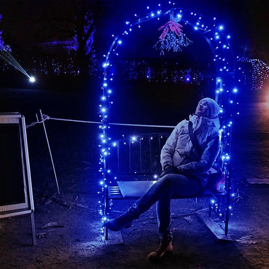 Selarlyt Solar String Lights for Outside, 72Ft 200 LED Solar Fairy Lights with 8 Modes, Solar Powered Fairy Lights Waterproof for Christmas Tree Garden Party Wedding Decor.(Blue)