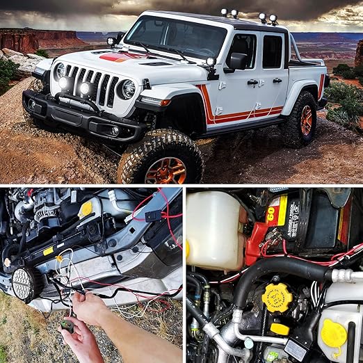Nilight 2 PCS 16 AWG 10 Feet 3 Pin DT Connector Wiring Harness Extension Kit Plug and Play for Dual Mode Off Road LED Pod Lights Bar DRL Driving Auxiliary Reverse Boat Light