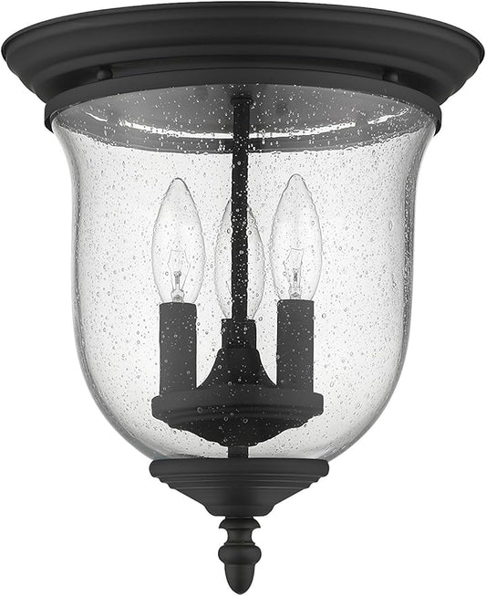 Livex Lighting 5024-04 Legacy 3-Light Ceiling Mount, Black