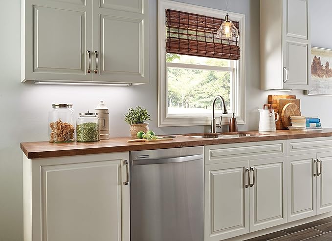 Kichler Avery 1-Light Bell Mini Pendant Light Fixture with Clear Seeded Glass in Brushed Nickel for Kitchen Island Lighting or Dining Room Hanging Lamp (8.5" x 8"), 43850NI