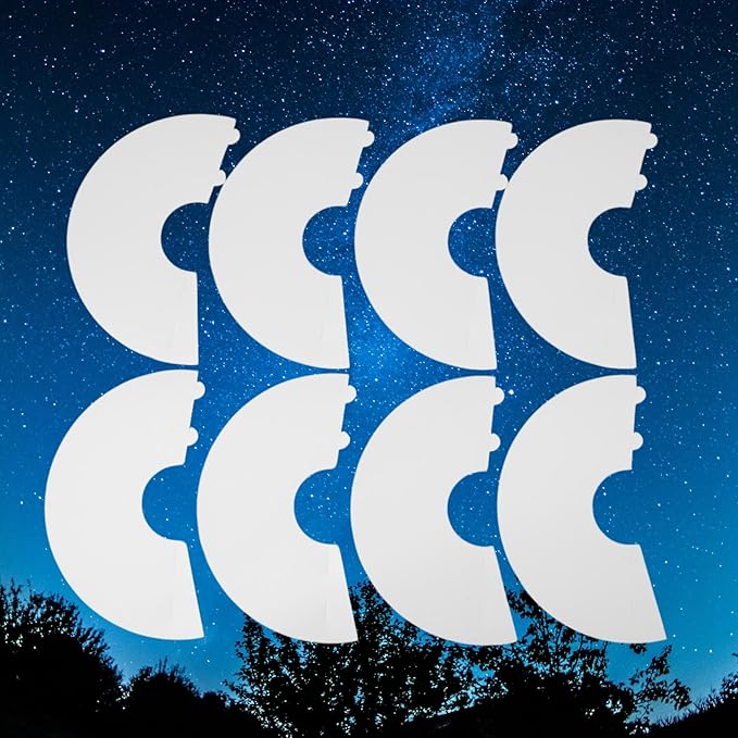 Off White Light Covers for Outdoor Lights – 8 Pack LED Lite Covers Decorative for String Lights – Outdoor Lights Bulb Cover Shades – Patio, Garden, Backyard Party Lighting