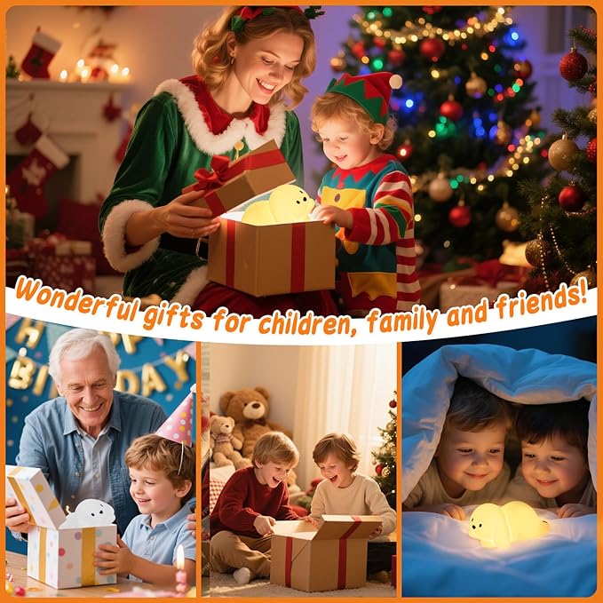 Tremdwoto Dog Night Light for Kids,Cute 7 Colorful Night Light Baby Girl Squishy Night Lights Lamp 1/3 Hour Timer Puppy Light Dimmable Nursery Nightlight,Kawaii Bedroom Decor,Gift for Boys and Girls