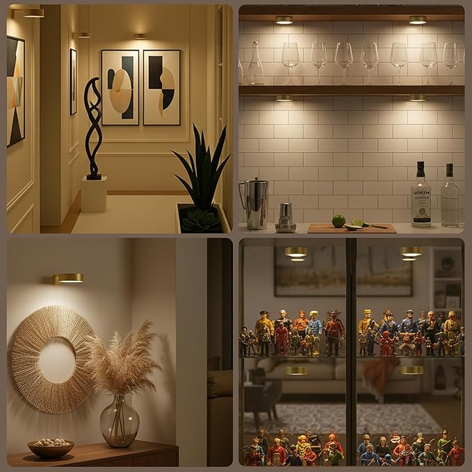 3-Pack Picture Lights for Wall, Rechargeable Battery Operated Led Painting Light with Remote Dimmable & Timer, 3 Lighting Modes Magnetic Art Display Light, Wall Decorative Lighting for Picture,Frame