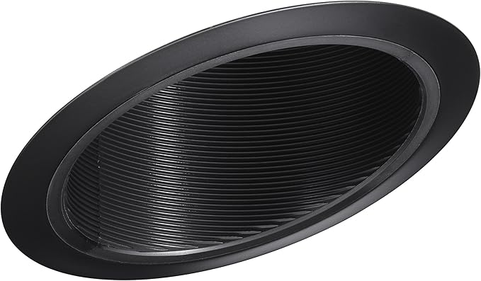 Juno Lighting 614B-BL 6-Inch Standard Slope Downlight Black Baffle, Black Trim