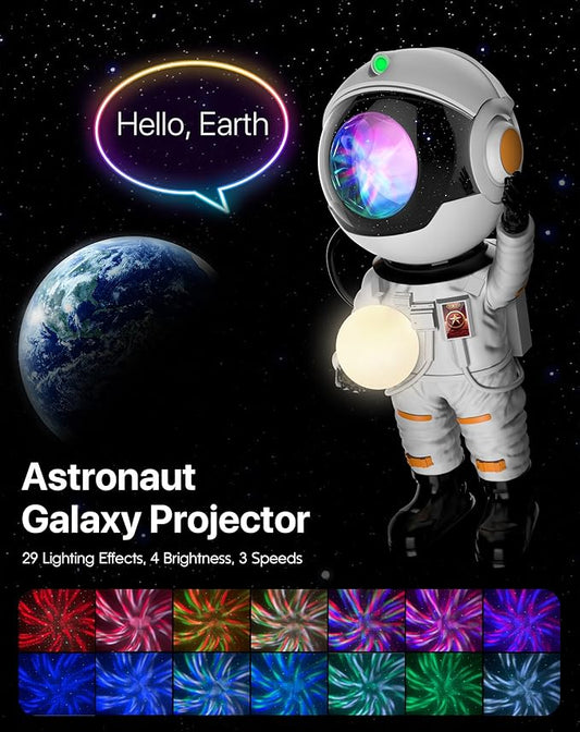 Rossetta Astronaut Galaxy Projector, Star Projector for Bedroom, LED Night Light for Kids Room with Timer and Remote, Gifts for Kids, Adults, Party, Birthday, Christmas, Easter