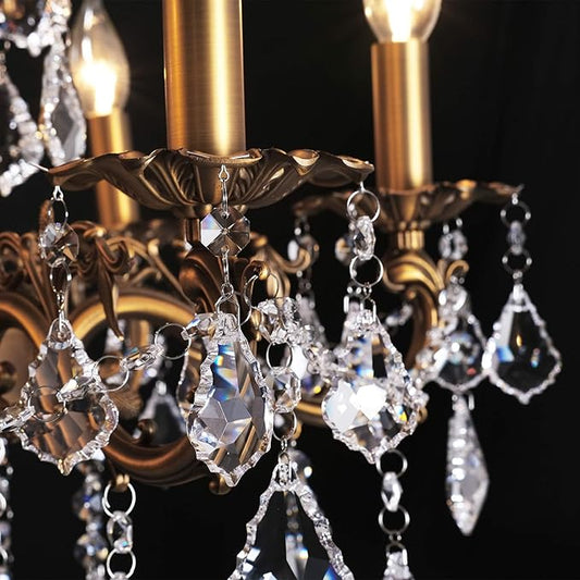 Crystal Chandeliers Contemporary Chandelier 6 Lights Island Lighting Candle Pendant Ceiling Light Fixture for Dining Room Living Room Kitchen Bedroom Hallway Entry D22.1
