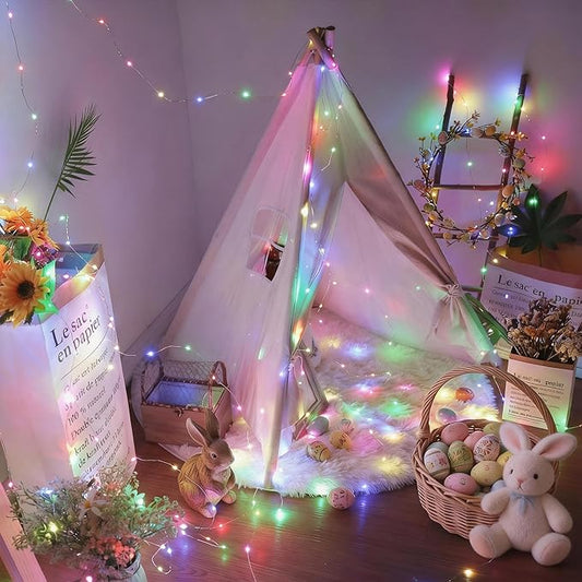 Brizled Color Changing Fairy Lights, 66ft 200 LED Easter Fairy Lights with Remote, Pastel Twinkle Light Dimmable Christmas Light Rainbow Xmas Lighting for Xmas Easter Halloween Party Wedding Tree Home