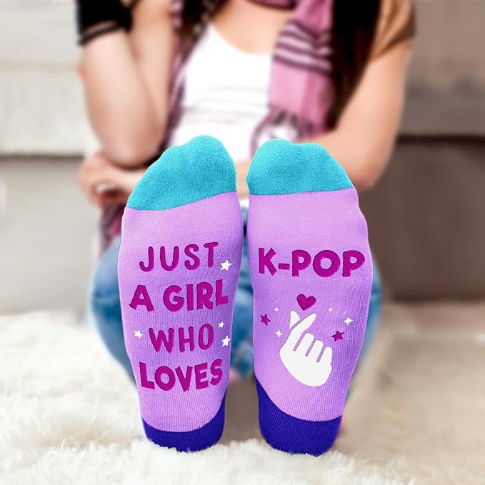 Kpop Merch - Unique Kpop Gifts for Girl, Teen - Cute Korean Socks - Christmas Gifts, Stocking Stuffers for Women