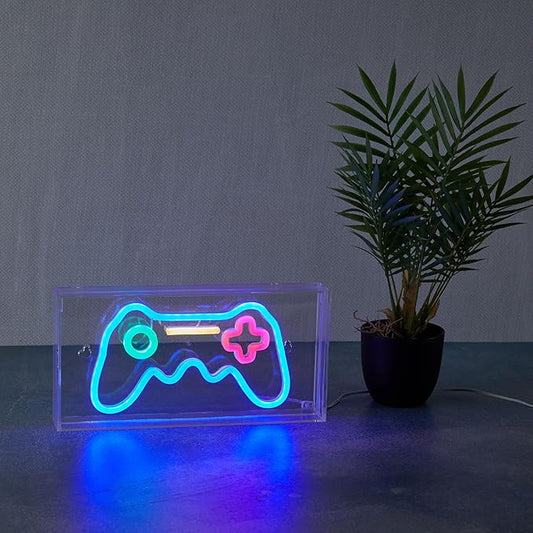 Light Up Your World! Wireless Express Neon Art Signs (5 Unique Styles) - Desktop & Wall Décor. Perfect for Bedrooms, Dorm Rooms, Office (Gamer)