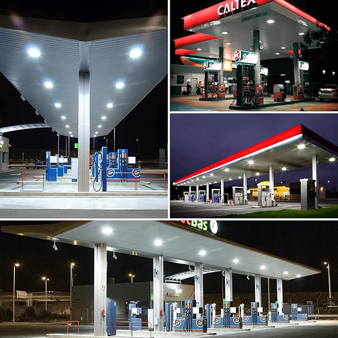 150W LED Canopy Gas Station Light, 21000LM 5700K Surface Mount Carport Ceiling Light (600W HID/HPS Equivalent), IP65 Rated High Bay Parking Garage Lighting, AC100-277V UL Listed (1-Pack)