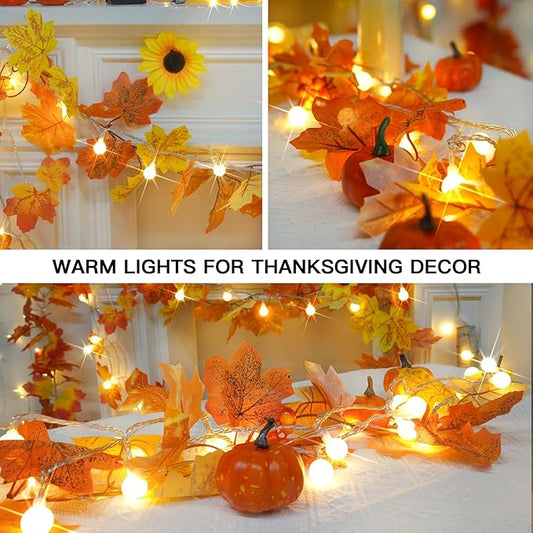 suddus Globe String Lights, 100 Led String Lights Plug in, Indoor Fairy Lights for Classroom, Backyard, Patio, Garden, Party, Bedroom, Living Room,Wall, Warm White