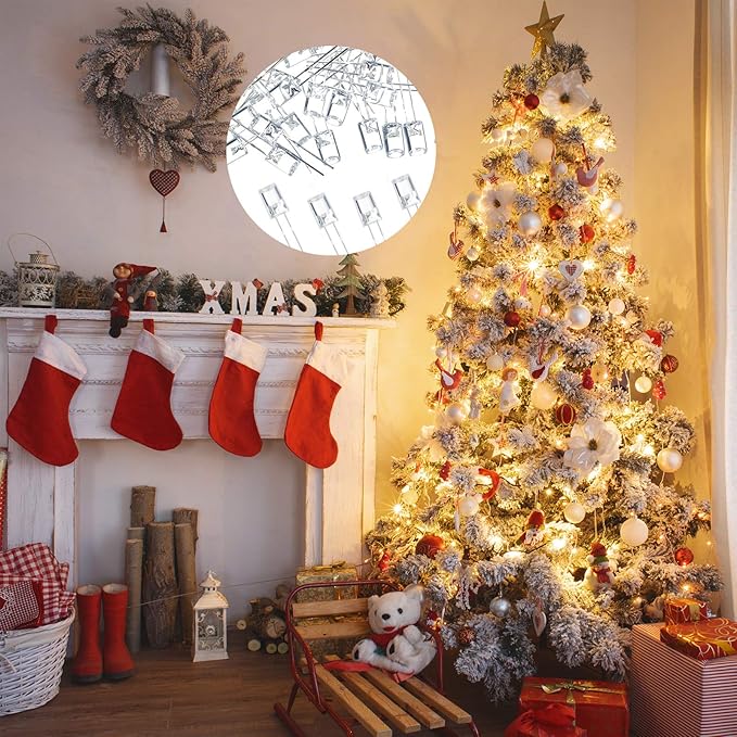 Mudder 180 Pcs Valentine LED 5mm String Light Mini Replacement Bulb Energy Efficient LED Halloween Wire Light Connectable Home Decor for Festival Patio Garden Christmas Wedding Holiday (Warm White)