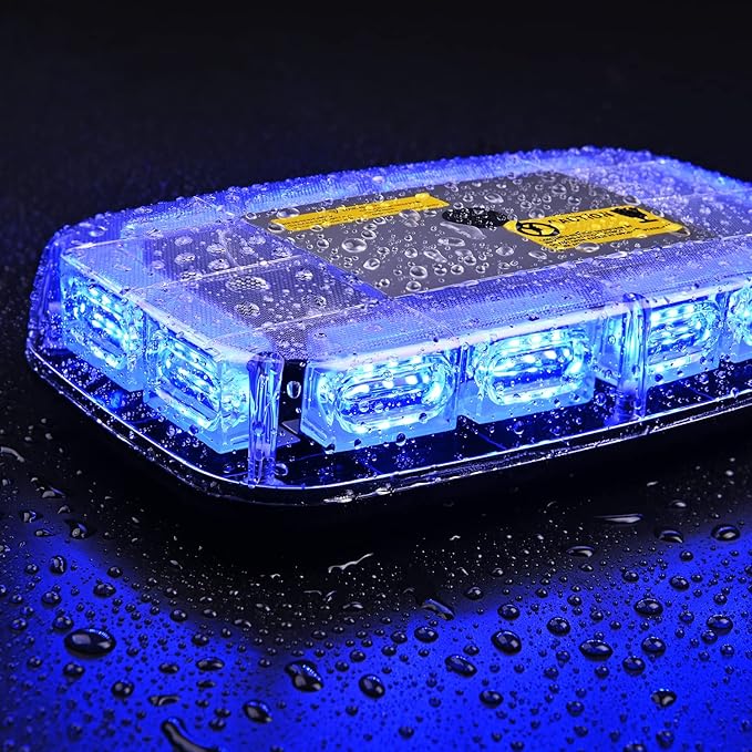 Nilight 12 Inch Roof Top Strobe Lights 48LED Hazard Light Emergency Safety Warning LED Flashing Bar Magnetic Mount 12V 24V Cars Trucks Tractors Snow Plows Construction Vehicles