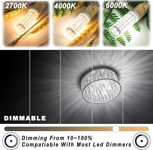 ALIDE E12 C7 Dimmable Led Candelabra Bulbs Kx 2000 60 Watt Replacement, 6000k Daylight White T6 110V 120V Small Base E12 LED Bulbs 6W for Ceiling Fan Salt Lamp Chandelier Lighting,600lm,8Pack