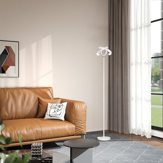 【Upgraded】Modern LED Floor Lamp - 30W Super Bright Standing Lamp, 350° Rotating Reading Floor Lamp with Remote Control, 3000K-6500K Stepless Dimmable, Tall Floor Lamp for Living Room, Bedroom, Office