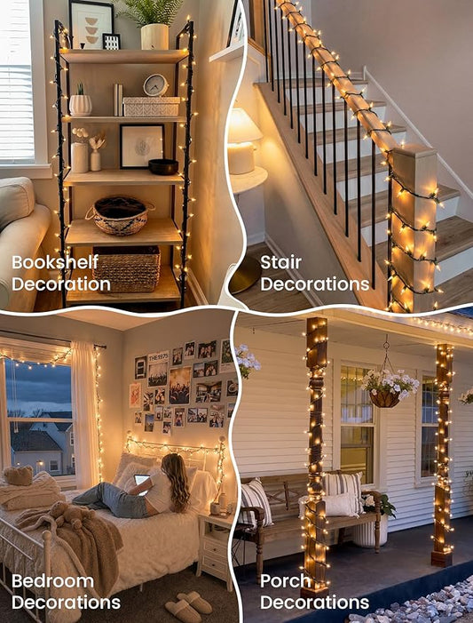 Christmas Lights 35 Count 9.8FT Clear Christmas Lights Incandescent String Lights Plug in Mini Christmas Tree Lights for Indoor Outdoor Xmas Birthday Wedding Festival Decoration,Warm White