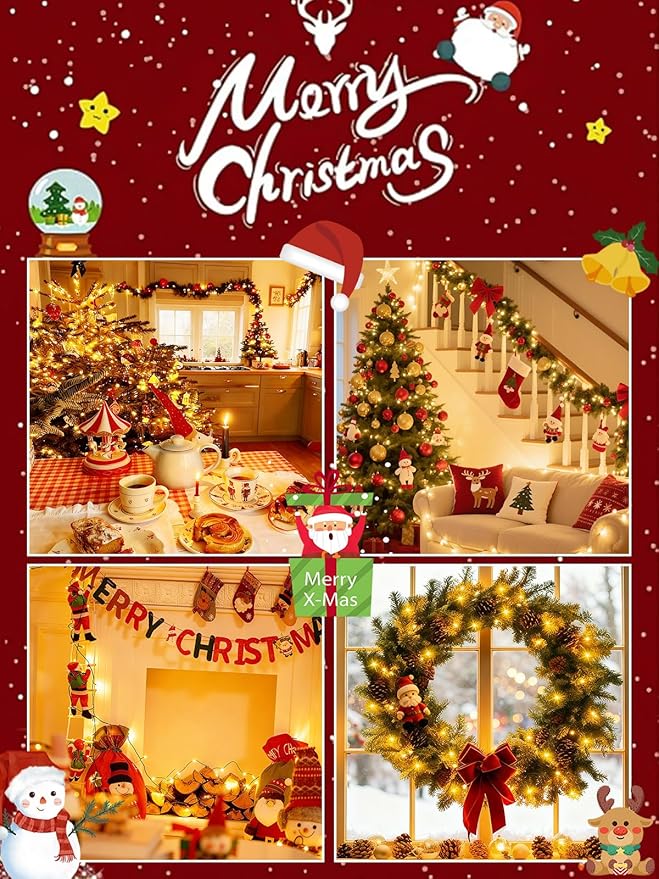 2026 New Voice Control Connectable 2PK 164FT 400LED Christmas String Lights Indoor Outdoor with Remote | Smart Twinkle Fairy String Lights 12 Modes & Timer for Xmas Tree Decor (Warm White)