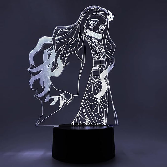 Otaku Lamps Demon Slayer - Nezuko Anime Night Light, 16 Color RGB LED – Gift for Otaku
