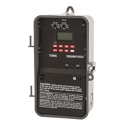 DGU Series Lighting Control with Photo/Override Input Control Time Switch, Noryl Indoor/Outdoor NEMA 3R, 120-277 VAC 50/60 Hz Input Supply, SPDT Momentary Output Contact
